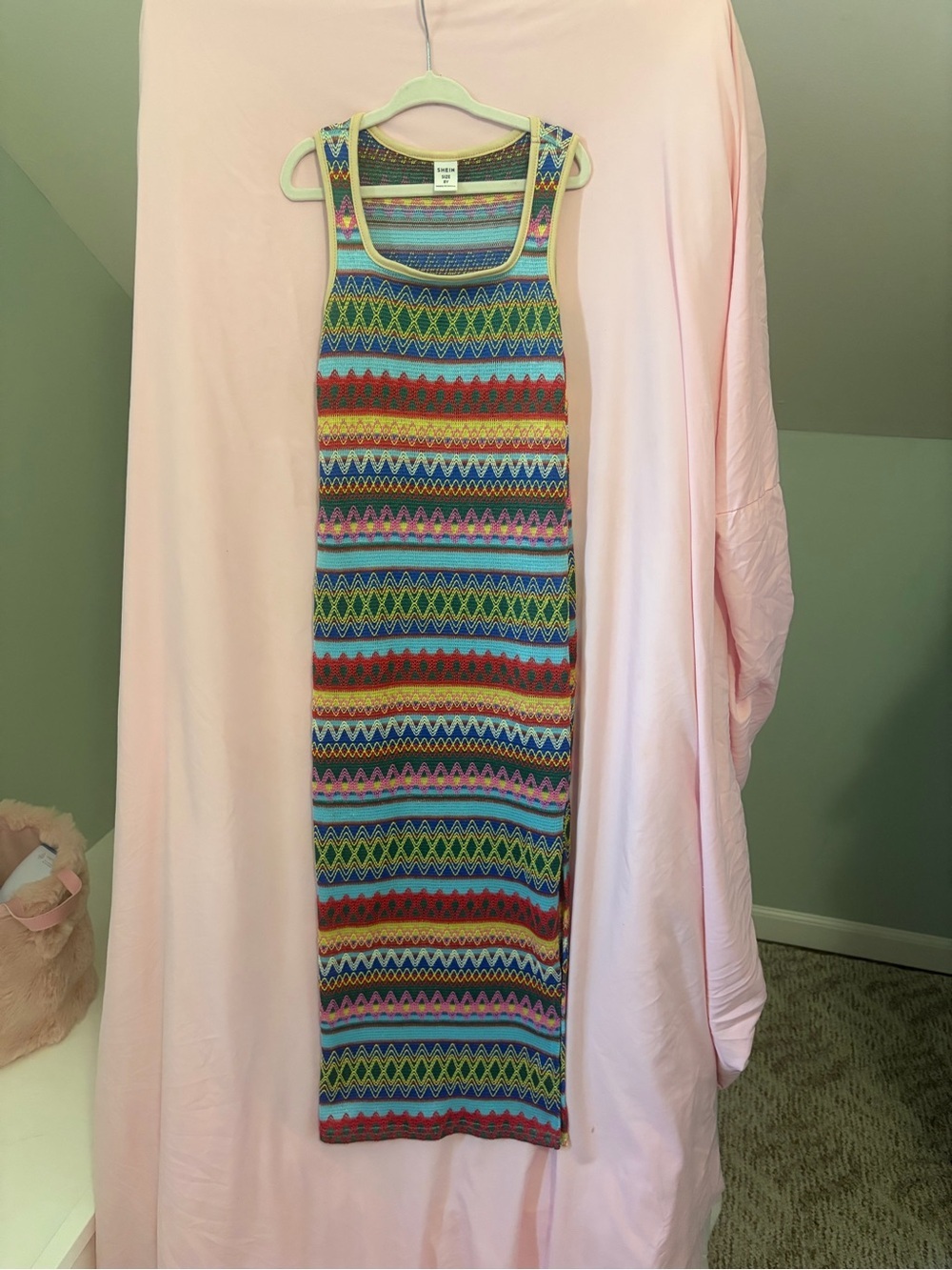 Colorful Multistripe Knit cover up dress size 8Y